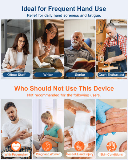 Hand Massager with Heat and Compression : Full-Hand and Wrist Coverage with Touchscreen & Palm Roller – Designed for Daily Comfort at Home, Office, or Travel – FSA HSA Eligible