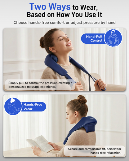 Neck and Shoulder Massager with Heat : Cordless Shiatsu Neck Massager for Pain Relief Deep Tissue - 3 Modes, 2 Intensity & 2 Heat, Daily Comfort for Desk Workers, At-Home Use, Women, Men
