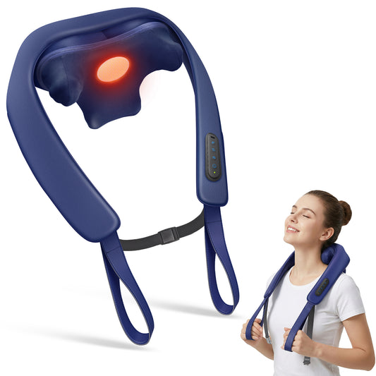 Neck and Shoulder Massager with Heat : Cordless Shiatsu Neck Massager for Pain Relief Deep Tissue - 3 Modes, 2 Intensity & 2 Heat, Daily Comfort for Desk Workers, At-Home Use, Women, Men